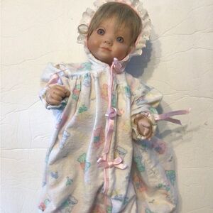 Charming Baby Doll in Floral Pastel Outfit